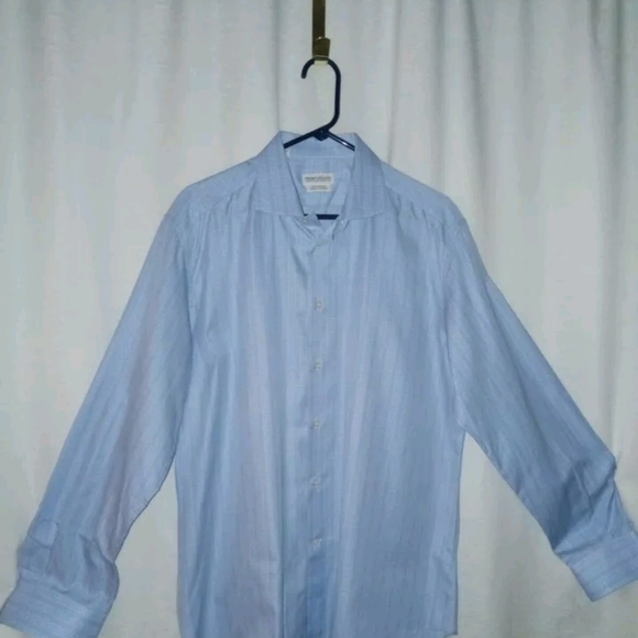 Mens Piero Puliti Pima ITALY Cotton Blue Stripe - Picture 1 of 4